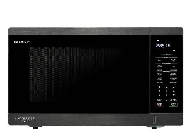 Sharp Solo Inverter Microwave Oven R-395E (BS) | 34 Liter - Black Stainless Steel
